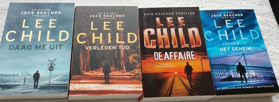 Jack Reacher Lee Child - Het Geheim - De Affaire - Daag me uit - Verleden tijd . 4 Paperback Boeken