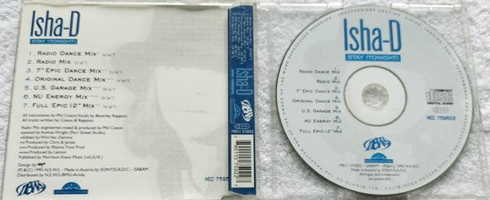 Isha-D – Stay (Tonight) (1995) Maxi Single CD