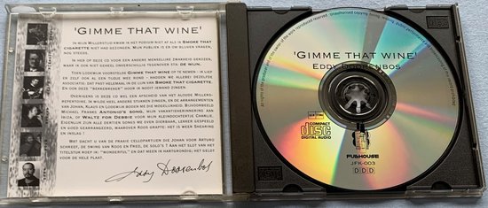 Eddy Doorenbos – Gimme That Wine  1993 CD ( Jazz)