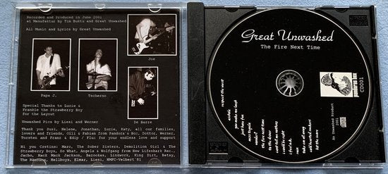 Great Unwashed – The Fire Next Time 2001 CD