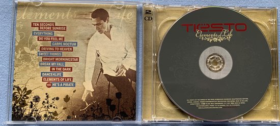 Tiësto  – Elements Of Life 2007 2XCD zijn in Goede staat