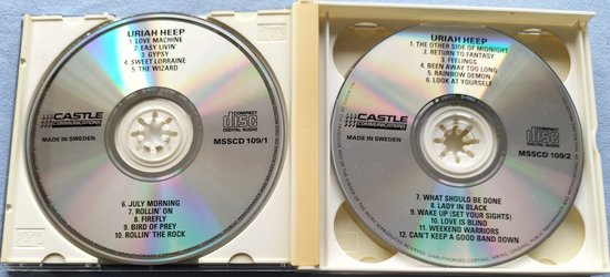 Uriah Heep – Milestones (1989) 2XCDBOX CD 's zijn als nieuw
