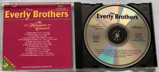 The Everly Brothers  – The Reunion Concert Volume 2 1999 CD