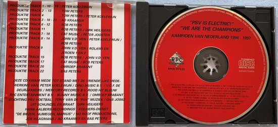 PSV is electric - We are the champions - Kampioen van nederland 1996-1997