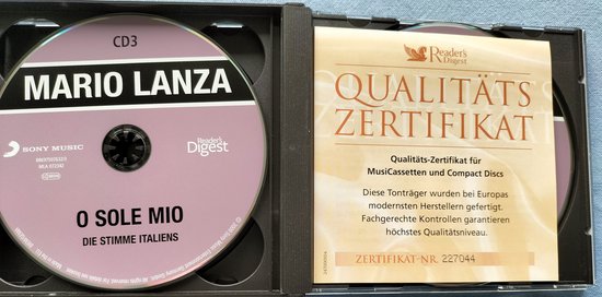 Mario Lanza Readers Digest Arrivederci Roma 4X CDBOX ( 2009)
