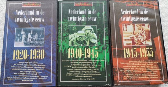 VHS Nederland in de twintigste eeuw ( 1900-2000) 10 Orginele VHS Tapes.