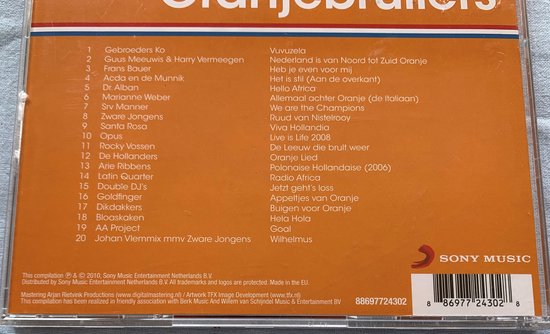 De Allerbeste Oranjebrullers 2010 CD