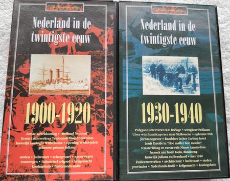 VHS Nederland in de twintigste eeuw ( 1900-2000) 10 Orginele VHS Tapes.