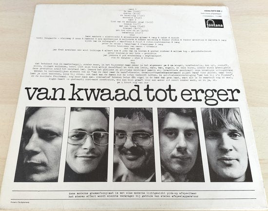 Bots ‎– Van Kwaad Tot Erger (1975) LP