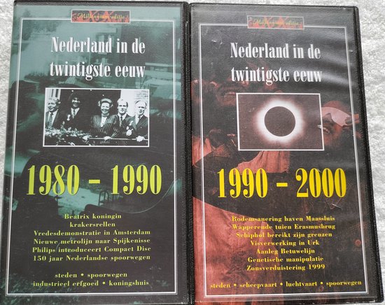 VHS Nederland in de twintigste eeuw ( 1900-2000) 10 Orginele VHS Tapes.