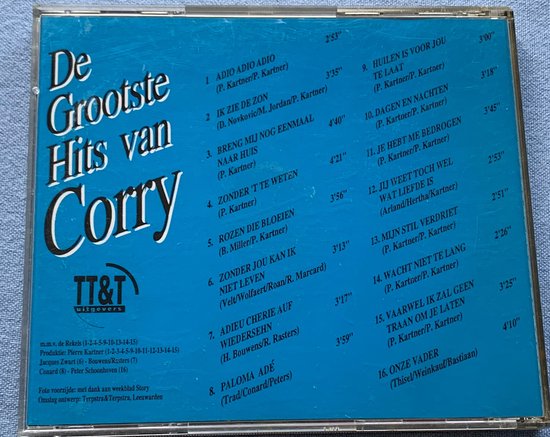 Corry  – De Grootste Hits Van 1992 CD