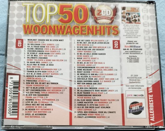 Top 50 Woonwagenhits Deel 1 (2009) 2XCDBOX