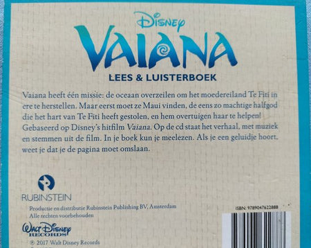 Disney - Vaiana Lees Mee CD = als nieuw Audiobook, Spoken Word
