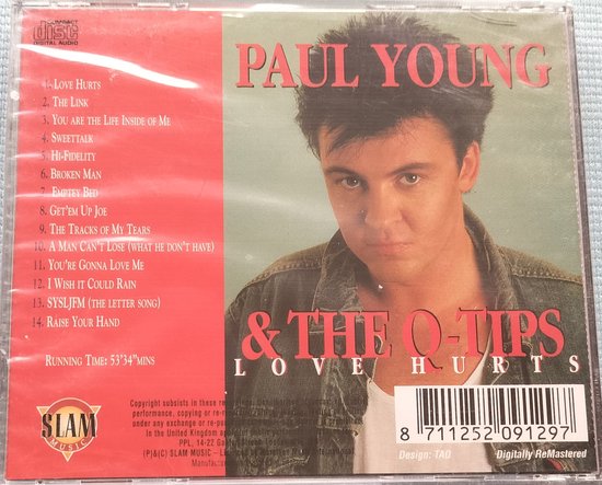 Paul Young & The Q-Tips - Love Hurts (1996) CD = Sealed