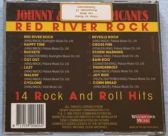 Johnny And The Hurricanes – Red River Rock - 14 Rock And Roll Hits 1990 CD