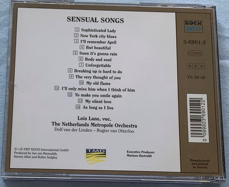 Lois Lane   Netherlands Metropole Orchestra  – Sensual Songs 1998 CD