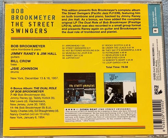 Bob Brookmeyer ‎– Street Swingers 2010 CD
