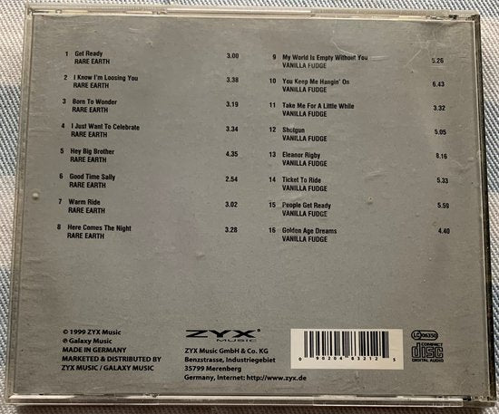 Rare Earth / Vanilla Fudge ‎– Get Ready ... And More Hits CD 1999