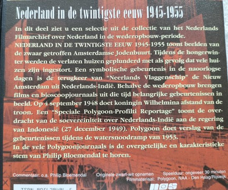 VHS Nederland in de twintigste eeuw ( 1900-2000) 10 Orginele VHS Tapes.