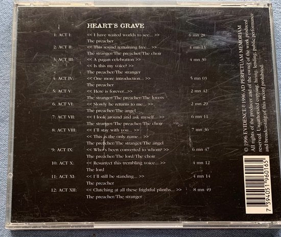 Evidence - Heart's Grave 1996 CD