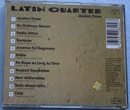 Latin Quarter - Modern Times (1985)  CD