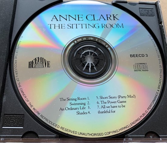 Anne Clark ‎– The Sitting Room CD 1994