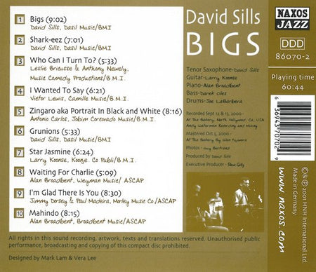 David Sills - Bigs (CD)