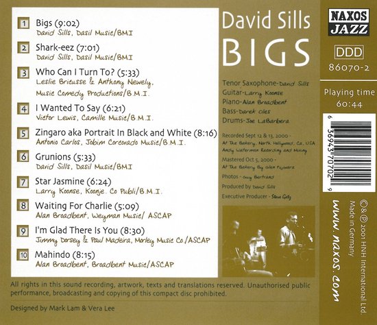 David Sills - Bigs (CD)