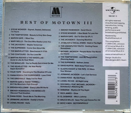 BEST OF MOTOWN III CDBOX 2XCD IN PERFECTE STAAT