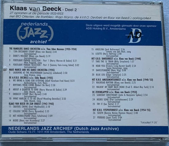 Klaas Van Beeck – Deel 2 CD