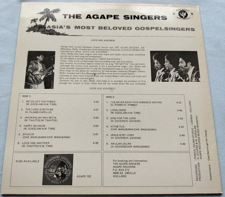 The Agape Singers – Love One Another (1983) LP= als nieuw