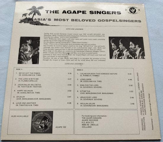 The Agape Singers – Love One Another (1983) LP= als nieuw