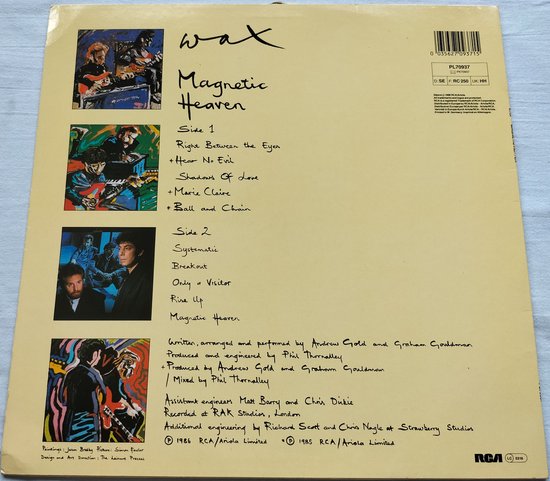 Wax - Magnetic Heaven (1986) LP