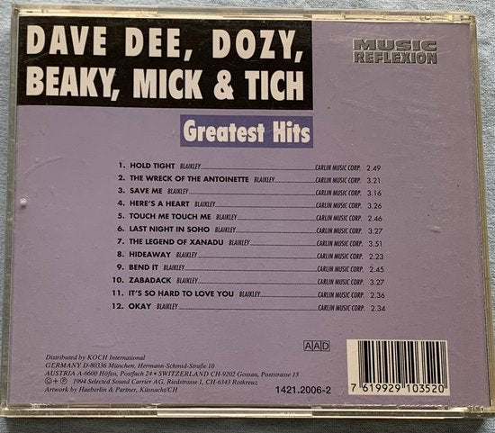 Dave Dee, Dozy, Beaky, Mick & Tich – Greatest Hits CD 1995