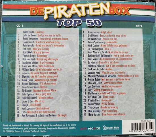 Het Beste Uit De Piratenbox Top 50 (2009) 2XCD