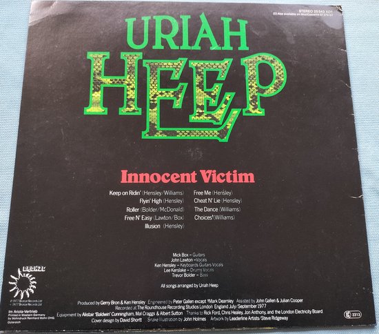 Uriah Heep - Innocent Victim (1977) LP = als nieuw
