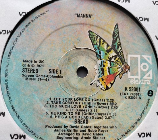 Bread - Manna (1971) LP= als nieuw