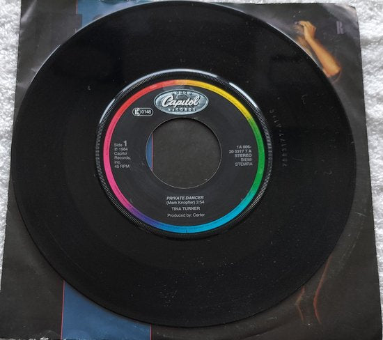 Tina Turner ‎– Private Dancer (1984) Vinyl, 7", 45 RPM, Single, Stereo