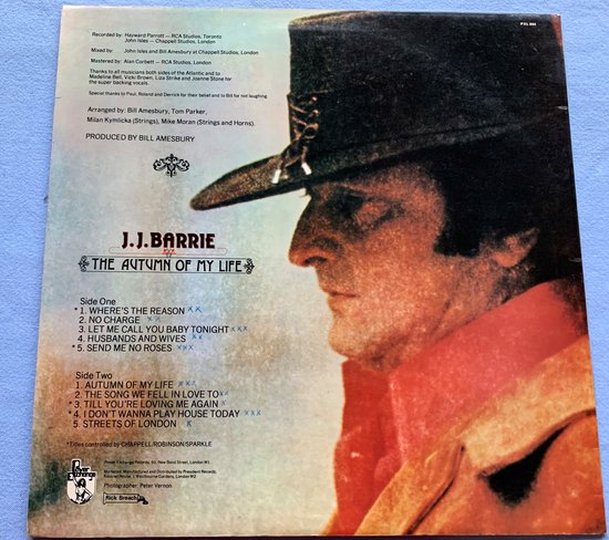 J. J. Barrie ‎– The Autumn Of My Life 1976 LP is in Nieuwstaat. Hoes zie Foto.s