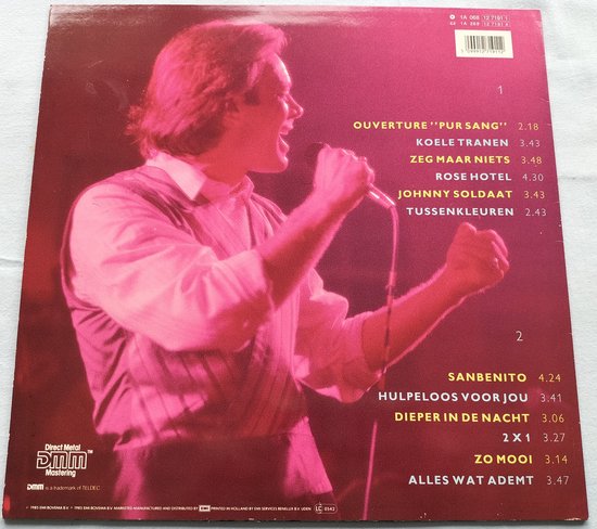 Rob de Nijs - Pur Sang (1985) LP