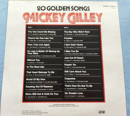 Mickey Gilley ‎– 20 Golden Songs (1984) LP = als nieuw