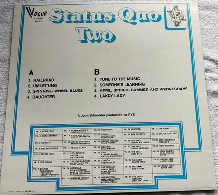 Status Quo – Status Quo Two (1976) LP = als nieuw