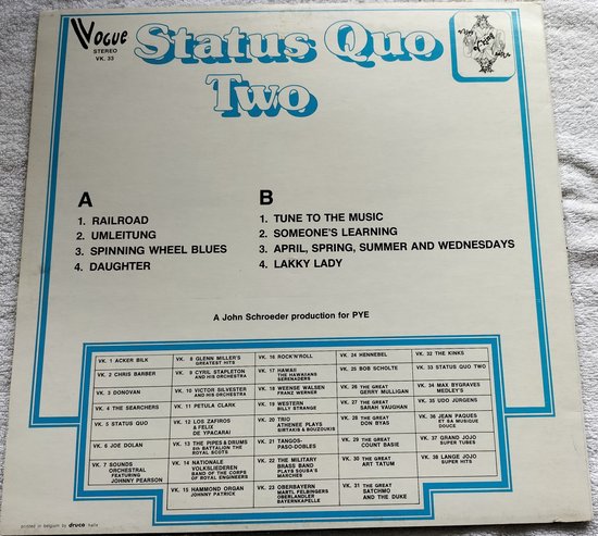 Status Quo – Status Quo Two (1976) LP = als nieuw