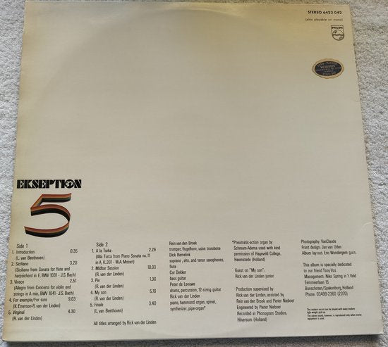 Ekseption – 5 (1972) LP = als nieuw