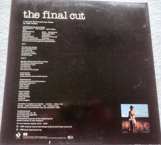 Pink Floyd - The Final Cut (1983) LP