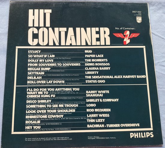 Various – Hit Container 2 (1975) LP