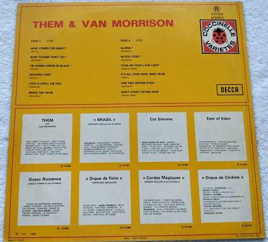 Them Avec Van Morrison (1970) LP= als nieuw