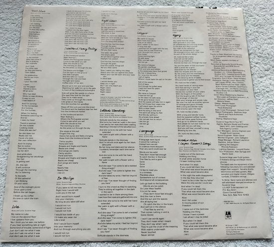 Suzanne Vega - Solitude Standing (1987) LP
