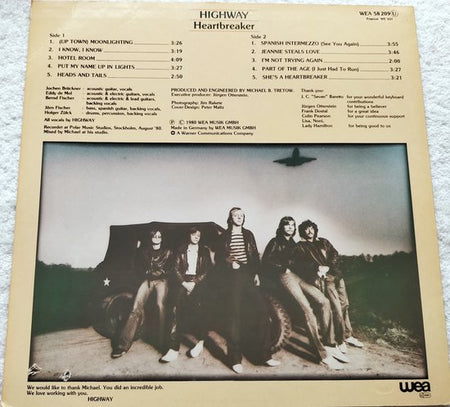 Highway – Heartbreaker (1980) LP= als nieuw