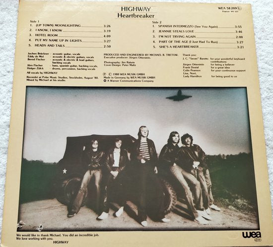 Highway – Heartbreaker (1980) LP= als nieuw